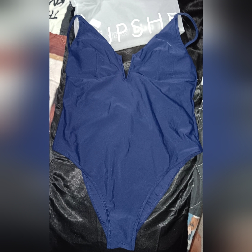 Cupshe Blue One Piece Swimsuit Sleek Silhouette